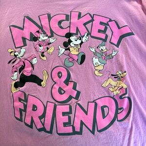 XL pink Mickey & Friends t-shirt